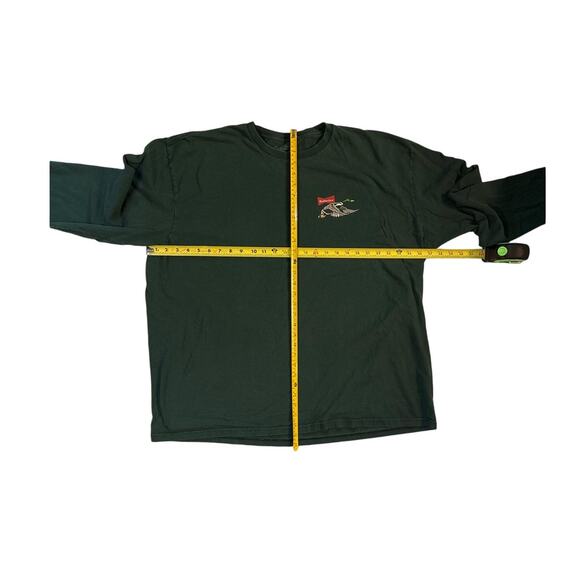 Budweiser x RSVLTS Long Sleeve Shirt 3XL – Duck Hunting Graphic Tee Green - Picture 4 of 7